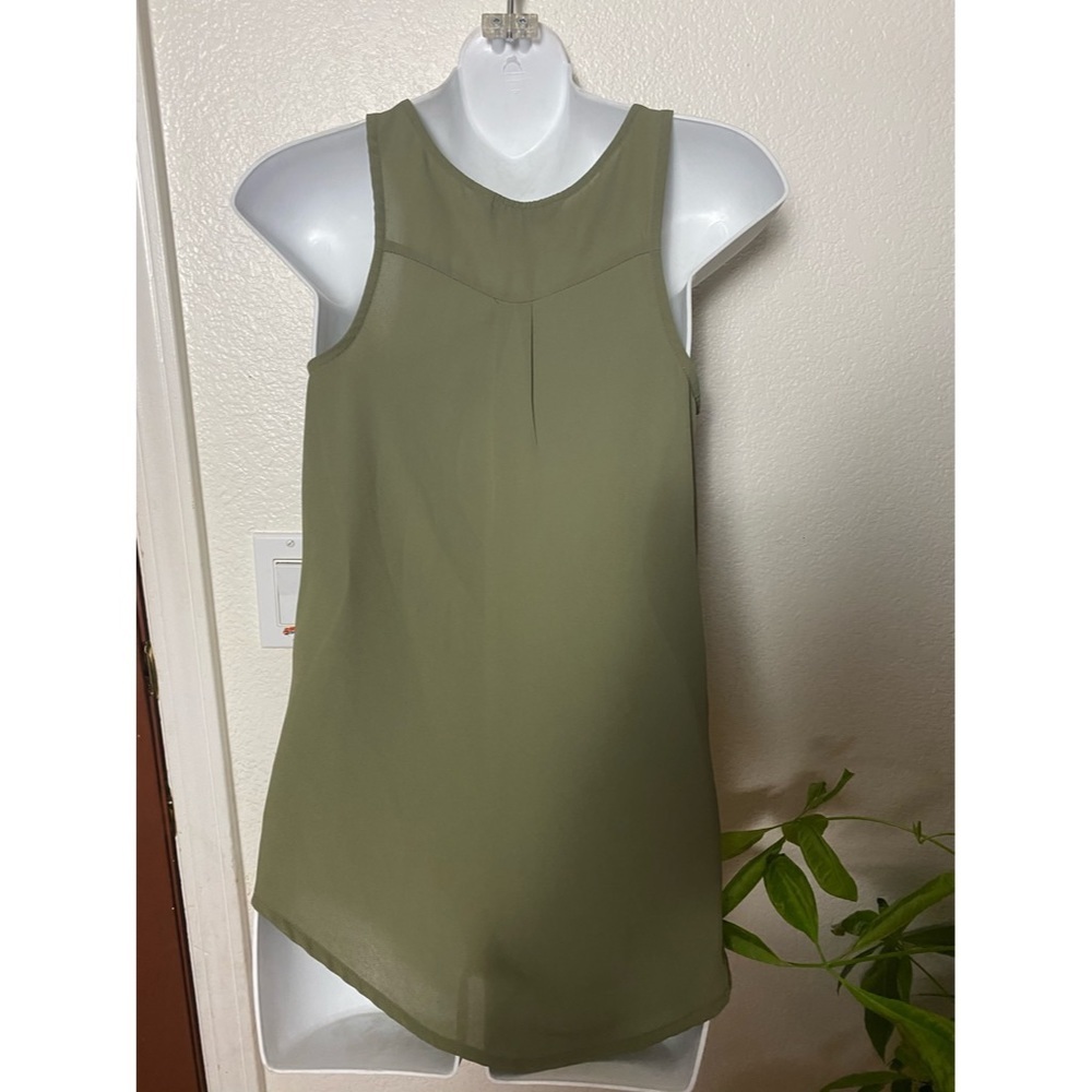 Olive Green Studded Blouse - Picture 2 of 5